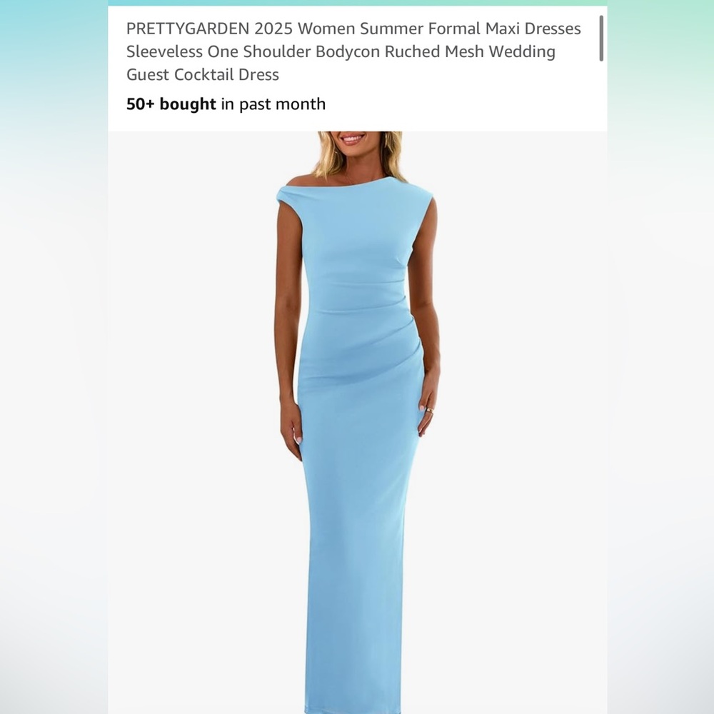 Blue baby shower/wedding guest dress - Picture 2 of 5